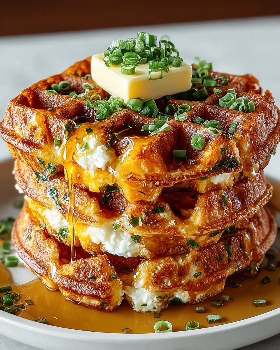 Cheddar Jalapeño Cornbread Waffles Recipe – hero/process